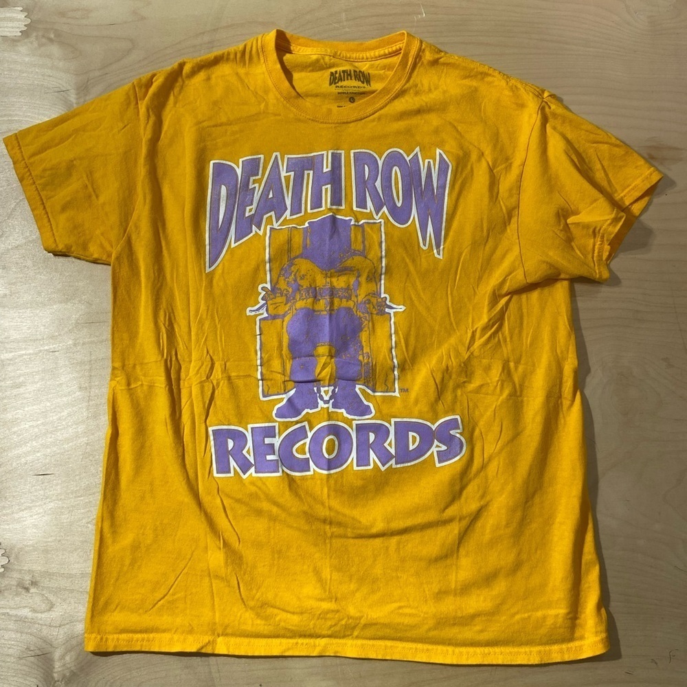 Death Row Records Yellow T-Shirt Large (MS)